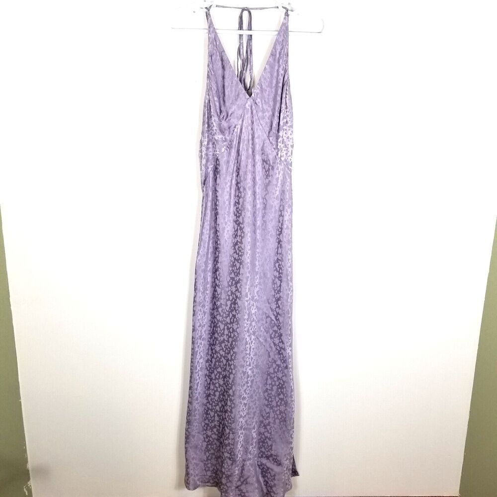 Topshop Lavender Purple Satin Maxi Dress